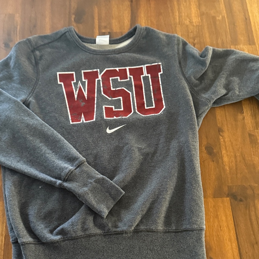 Nike Women's Charcoal Gray WSU Crew Neck Sweater